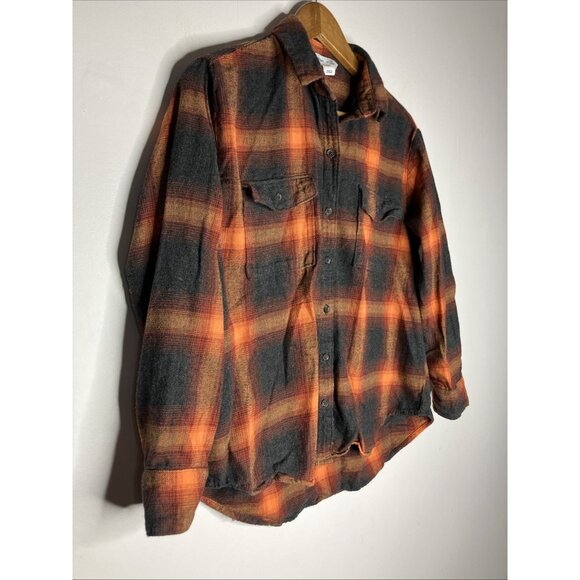 Old Navy Flannel Plaid Boyfriend Shirt Juniors Medium Evermore Taylor Swift - Picture 3 of 6